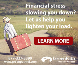 Financial stress slowing you down? Let us help you lighten your load. Learn More. 877-337-3399 www.greenpathref.com